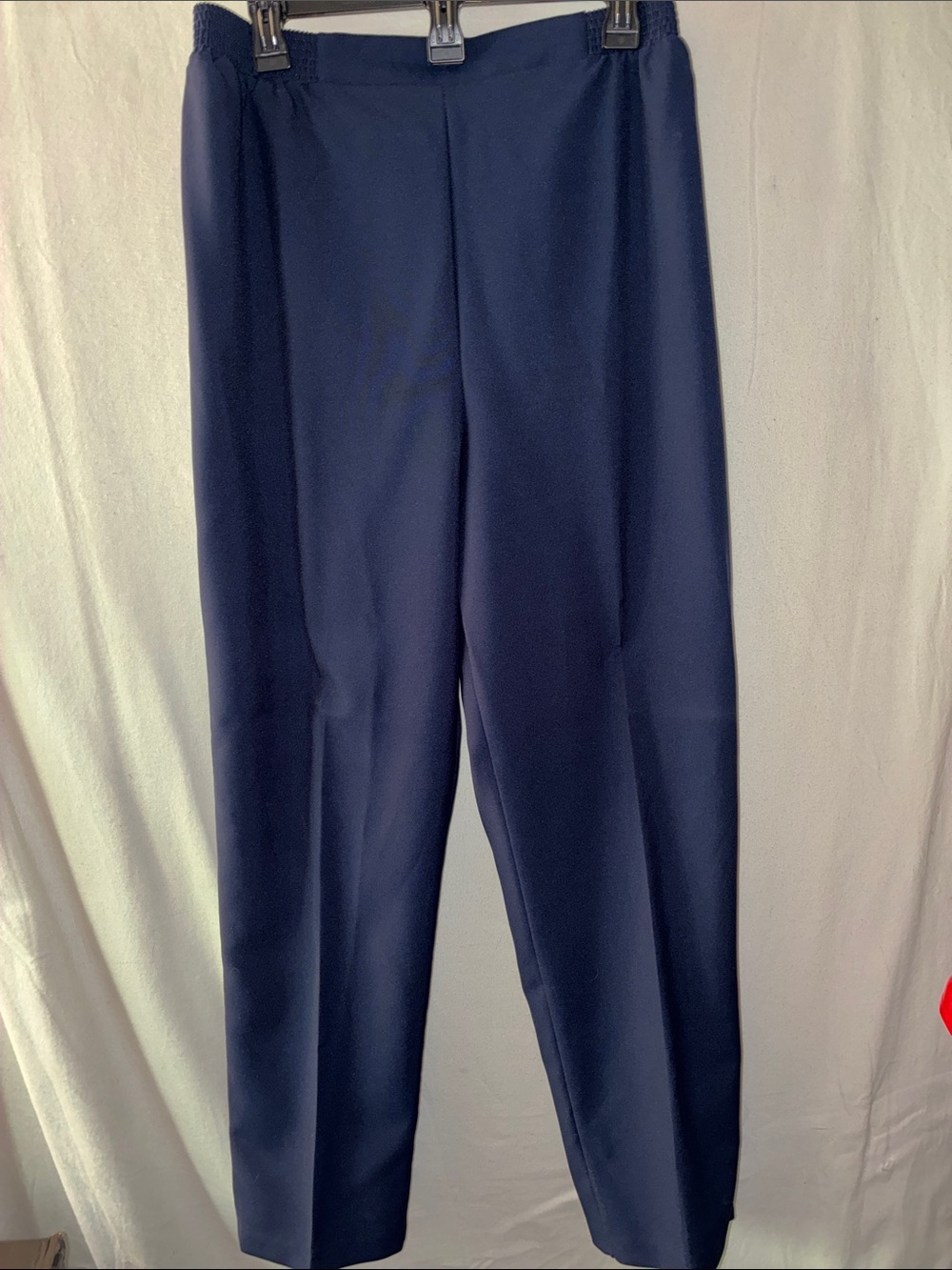 Classic Navy Straight-Leg Dress Pants